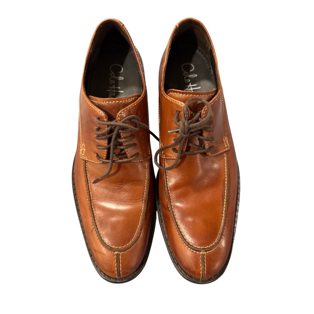 Cole Haan Air Giraldo Men 8.5 M British Tan Leather Apron Toe Oxfords C08189 - Picture 2 of 8